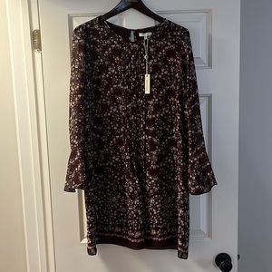 Max studio printed shift dress size medium.